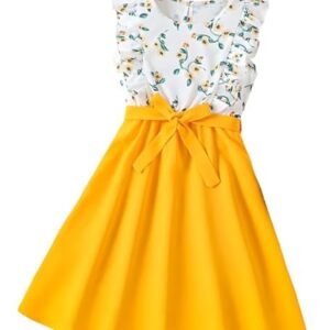 Hulk Frock With Beautiful Floral Print Baby Girl's Knee Length Dress