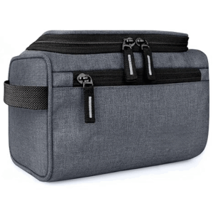 Polyester Travel Bag | 6L Toiletry Organizer Hanging Dopp Kit | Cosmetics Pouch | for Unisex | Multiple Compartments | Durable | Water-Resistant | (Dark Grey)