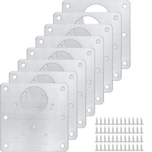 8Pcs Cabinet Hinge Repair Plates Kits, Kitchen Cupboard Door Hinge Repair Plates,Hinge Repair Board with Mounting Screws for Kitchen Cabinet,Cupboard Doors and Furniture