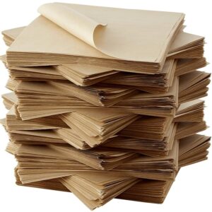 Grease Proof 12" x 12" Deli Wrap 100 Pk. Best Kraft Food Wrapping Paper Sheets for Picnic, Festival, Fair or BBQ. Perfect Liner for Tray, Basket or Boat. Quality Bulk Restaurant Supply