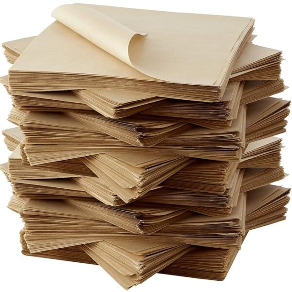Grease Proof 12" x 12" Deli Wrap 100 Pk. Best Kraft Food Wrapping Paper Sheets for Picnic, Festival, Fair or BBQ. Perfect Liner for Tray, Basket or Boat. Quality Bulk Restaurant Supply