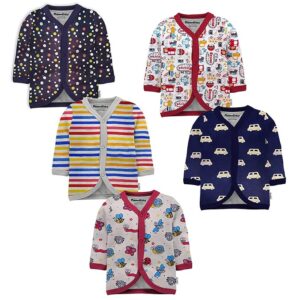Unisex Baby Boys' & Baby Girls' Regular Fit Soft Hosiery Cotton T-Shirt Front Open Jhabla