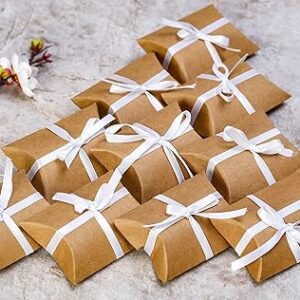 50 Pcs Small Mini Decorative Folding Paper Gift Boxes ? Fancy Gift Packaging for Diwali, Wedding Returns, Chocolates, Dry Fruits, Festivals & Special Occasions (Brown)