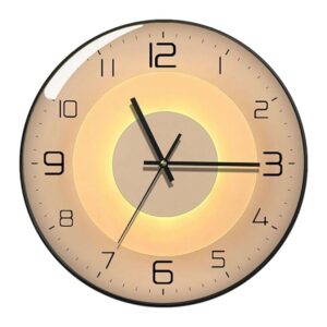 Wall Clock 12" Silent Quartz Decorative Wall Clock Non-Ticking Classic Digital Clock Battery Operated Round Easy to Read Handheld Complete Home/Kitchen/Bedroom(422)