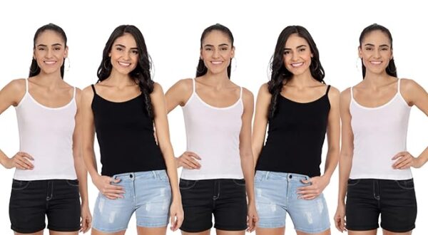 Women?s Cotton Hosiery BAE Strappy Top (Pack of 5)