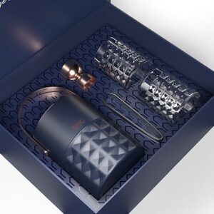Hammer Ice Bucket and Whiskey Glass Set | Includes 2 Square Hammer Whiskey Glasses | Stainless Steel Ice Bucket |1 Jigger | 1 Tong | Perfect for Home Parties, Gifting Solution