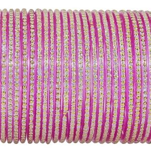Polka Dots & Glitter Stylish Fancy Bangles Set For Women & Girls | Glass Bangles | Traditional Women Bangles - Pack of 36 Bangle