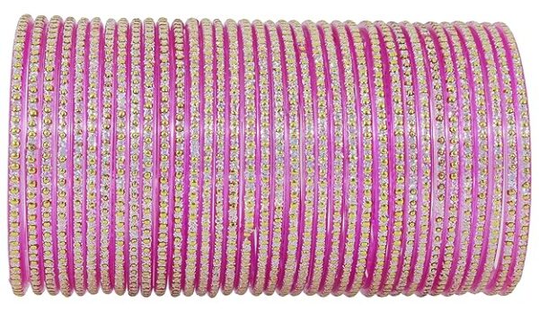 Polka Dots & Glitter Stylish Fancy Bangles Set For Women & Girls | Glass Bangles | Traditional Women Bangles - Pack of 36 Bangle
