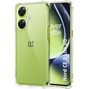Shockproof Back Cover Case for OnePlus Nord CE 3 Lite 5G (Raised Bumps for Camera & Screen Protection | Ultra Clear Soft Silicone Back Cover