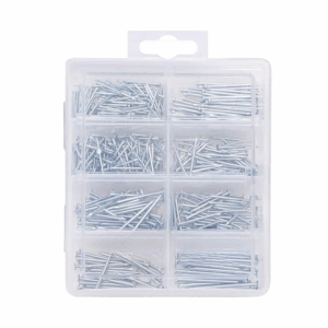 Hardware Nail Assortment Kit - Includes Finish, Wire, Common, Brad and Picture Hanging Nails, 550-Piece