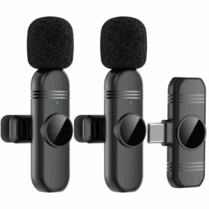 Mic for Youtubers, Noise Cancellation Wireless Microphone for Video Recording, Live Streaming, Mic Wireless for Type-C Ports Devices, 30M Range (Dual Channel Type-C Port Version)