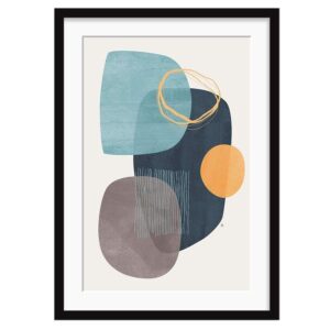 ART HOUSE Abstract Modern Art Poster Framed Large Wall Painting for Living Room, Bedroom, Kitchen and Office Wall Decoration Frame d?cor (13x17 Inch Frame with Poster)