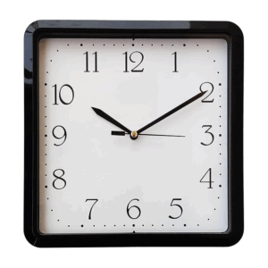 Plastic Abstract Analog Wall Clock (21.6 Cm X 21.6 Cm X 3.2 Cm, Black)