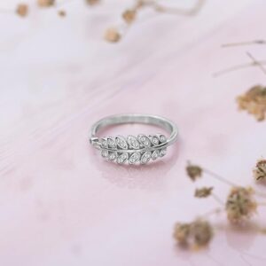 925 Pure Silver Finger Ring Rhodium Plated Minimal Ring Jewelry For Women | Gifts for Women & Girls | With Certificate of Authenticity and 925 Hallmark