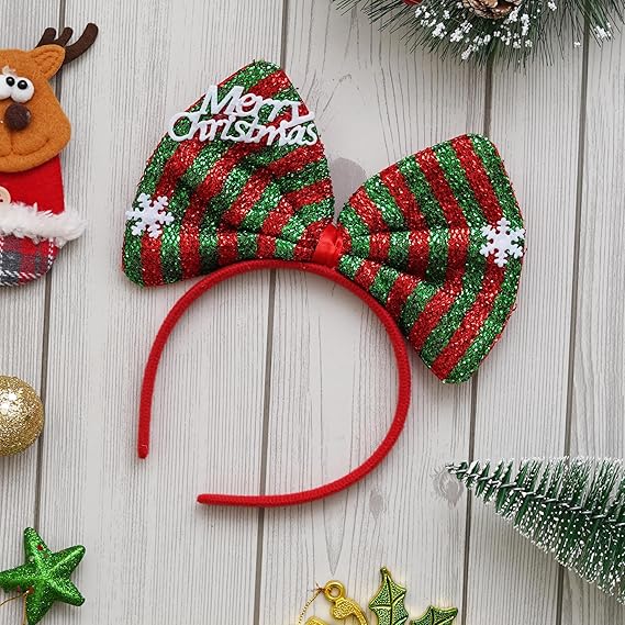 Merry Christmas Headband Snowflake Design Hair Band|Hairband for Christmas Party Birthday| Gift for Children Girls| Decorations Items for Home Ornaments Props