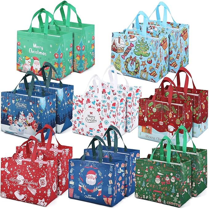 Gift Bags, Reusable Tote Bags, Non-woven Bags for for kids, adult Valentines Day, Easter, Christmas