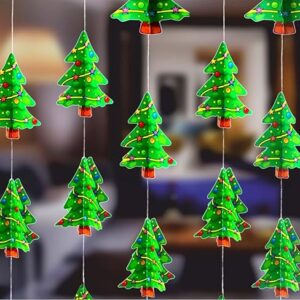 3D Merry Christmas Tree Hanging Paper Frills Garland Pack of 4 Pcs | Christmas Decoration Item