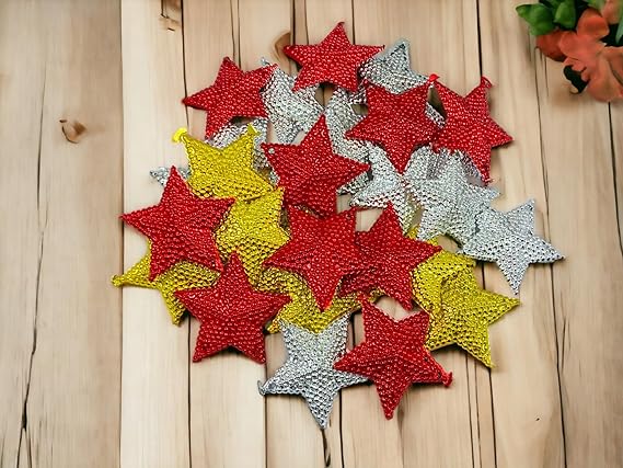 36 Merry Christmas Tree Stars Ornaments for Xmas Decoration - Hanging Ornaments for Tree D?cor