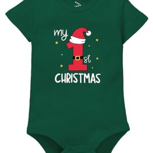 irst Christmas Baby Dress | Clothes for X'mas Photoshoot | 100% Cotton New Born Baby Romper