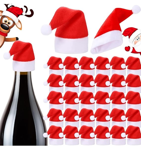 Christmas Decorations - 10 pcs Stockings, Gift Socks, Hanging Decorations Items (Small Bottle Cap)Visit the VRB Dec Store