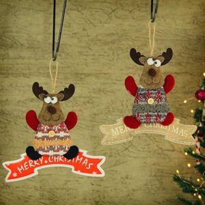 Christmas Decorations Items for Home Main Door Wall Hanging Reindeer Decorative Ornament Props Xmas Tree Decor - Christmas Tree Decoration Items
