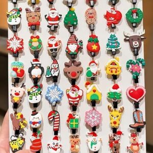 10 pcs Lovely Christmas Hair Clips Christmas Hair Accessories Gifts, Mini Christmas Tree Holiday Hair Bows, Christmas Hair Accessories for Female Reindeer Hair Clips Mini Santa Hat Clips for Girls